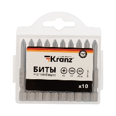 Бита Kranz PH1х50 мм для шуруповерта (упак. 10 шт.)