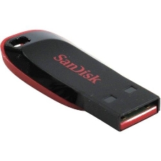Флешка USB Sandisk CZ50 Cruzer Blade (SDCZ50-032G-B35), 32Gb, USB 2.0, R/W 15/4, черный/красный