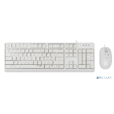 Клавиатура + мышь Rapoo X130PRO клав:белый мышь:белый, 1.5м, доп. защита от влаги