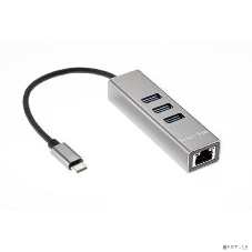 Переходник Telecom USB 3.1 Type-C -->RJ-45 1000Mbps +3 USB3.0, Aluminum Shell, 0.2м Telecom TA311C