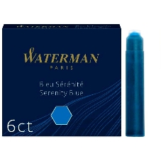 Картридж Waterman International (CWS0110950) Serenity Blue чернила для ручек перьевых (6шт)