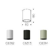 Корпус светильника C6312 SWH белый песок D60*H80mm MR16 GU5.3