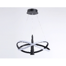Подвесной светодиодный светильник Ambrella light FL5368/2+1 BK черный 47W 3000K-6400K D480*1200 (ПДУ ИК)