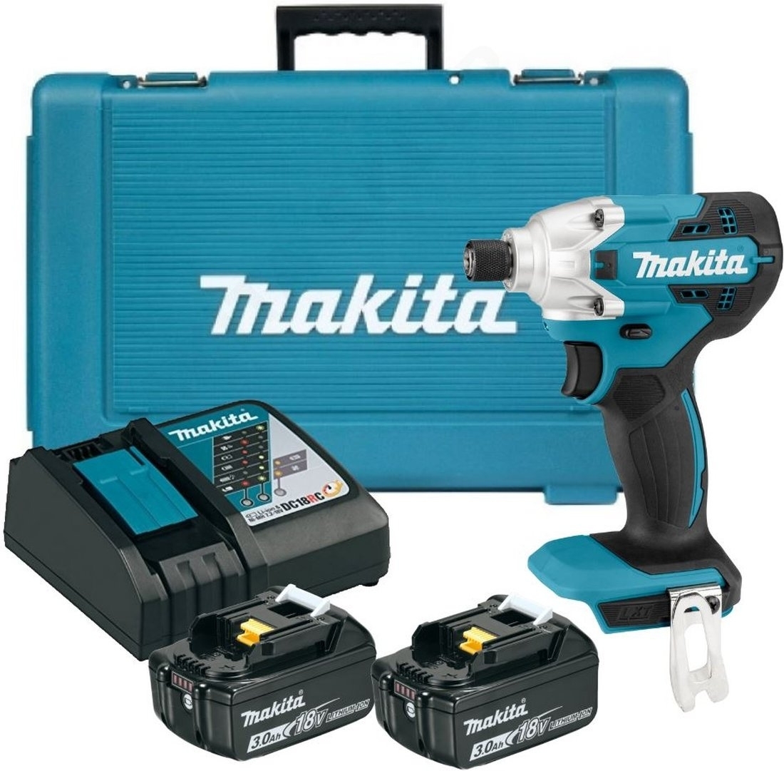 Дрель-шуруповерт Makita DTD156RFE, 18 В, 1,5 Ач, 170 Нм, бесщеточный, ударный