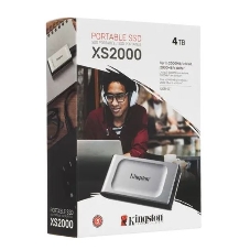Внешний SSD Kingston XS2000, 4TB, USB 3.2 Gen 2x2 Type-C, R/W 2000/2000, серебристый