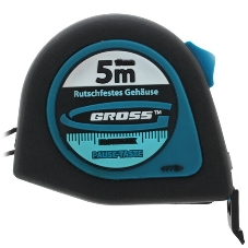 Рулетка GROSS 31102 ''ergonomisch'' 5м x 19мм магнитный обрезиненный зацеп