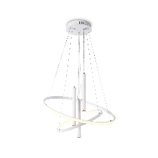 Подвесной светодиодный светильник Ambrella light FL5371/2+3 WH белый 93W 3000K/4200K/6400K+4200K D600/400*1200 (ПДУ ИК)