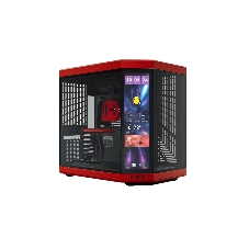 Корпус без блока питания Case HYTE Y70 Touch Infinite, Midi-Tower, TG, LCD, no fans, 2xUSB-A 3.2, 1xUSB Type-C, E-ATX, ATX, mATX, mITX Black Cherry