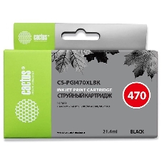 Картридж струйный Cactus CS-PGI470XLBK черный (21.4 мл) для Canon Pixma MG5740/MG6840/MG7740/TS5040/6040/8040/9040