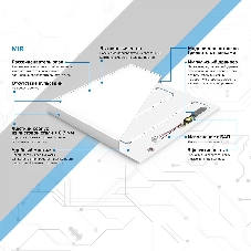 Светильник светодиодный Gauss MIR 595х595х50 35Вт 3000лм 4000К IP40 офисный встраив. накладной с опаловым рассеив. (аналог ЛВО)
