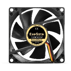 Вентилятор для корпуса ExeGate ExtraSilent ES08025S3P черный, 80 мм, 2100 об/мин, 21 дБ, 3 pin