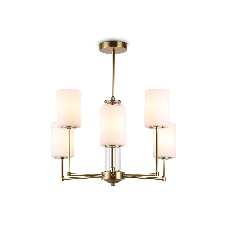 Люстра Ambrella light LH56215/6 BS/FR латунь/белый матовый E27/6 max 60W D600*600