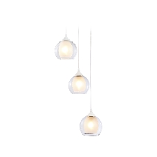 Подвесной светильник TR3540/3 WH/CL/FR белый/прозрачный/белый матовый E27*3 max 40W D281*800
