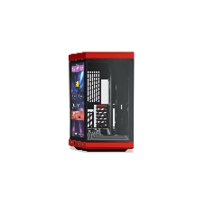 Корпус без блока питания Case HYTE Y70 Touch Infinite, Midi-Tower, TG, LCD, no fans, 2xUSB-A 3.2, 1xUSB Type-C, E-ATX, ATX, mATX, mITX Black Cherry