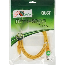 Патч-корд литой Aopen/Qust UTP кат.5е 2м желтый 