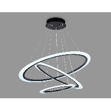 Светильник Ambrella light FA4361/3 BK черный 145W 3000K/4200K/6400K D770*800 (ПДУ РАДИО 2.4G)