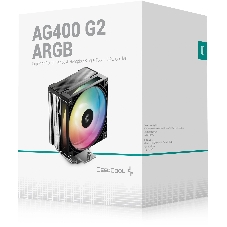 Устройство охлаждения(кулер) Deepcool AG400 G2 ARGB Soc-AM5/AM4/1200/1700/1851 серебристый/черный 4-pin 30.93dB Al+Cu 230W 641gr Ret (R-AG400-BKAMMG2-G)
