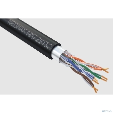 Кабель NEOMAX NM721032-P F/UTP cat.5e 4x2x0.46, 25 AWG, медь, внешний, PE, 305м, черный