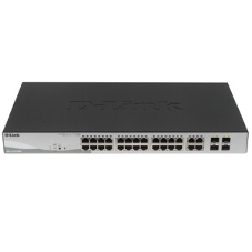 Коммутатор D-Link DGS-1210-28MP/FL1A, 24×1 Гбит/с + 4×1 Гбит/с Combo, настраиваемый