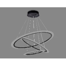 Светильник Ambrella light FA4361/3 BK черный 145W 3000K/4200K/6400K D770*800 (ПДУ РАДИО 2.4G)
