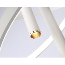 Подвесной светодиодный светильник Ambrella light FL5371/2+3 WH белый 93W 3000K/4200K/6400K+4200K D600/400*1200 (ПДУ ИК)