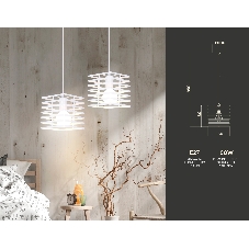 Светильник Ambrella light TR8410 WH белый E27 max 60W 160*160*950