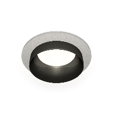 Комплект встраиваемого светильника Ambrella light XC6514021 SGR/PBK серый песок/черный полированный MR16 GU5.3 (C6514, N6131)