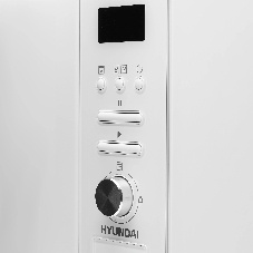 Встраиваемая микроволновая печь Hyundai HBW 2040 WG белый, 20 л, 800 Вт, переключатели - кнопки, поворотный механизм