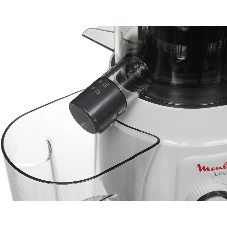 Соковыжималка Moulinex ZU150110 белый/черный, шнековая вертикальная, 150 Вт, 800 мл, электронное, реверс