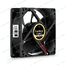 Вентилятор для корпуса ExeGate ExtraSilent ES08025SM черный, 80 мм, 2100 об/мин, 21 дБ, 3 pin