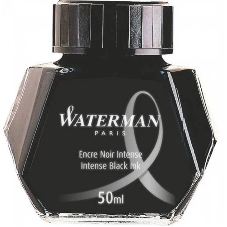 Флакон с чернилами Waterman (CWS0110710) Intense черный чернила, 50мл для ручек перьевых