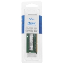 Оперативная память NETAC Basic, DDR3L, 4GB (1x4GB), 1600MHz, CL11, SO-DIMM