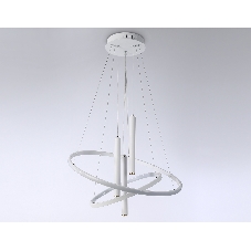 Подвесной светодиодный светильник Ambrella light FL5371/2+3 WH белый 93W 3000K/4200K/6400K+4200K D600/400*1200 (ПДУ ИК)