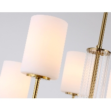 Люстра Ambrella light LH56215/6 BS/FR латунь/белый матовый E27/6 max 60W D600*600