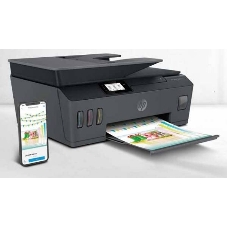 МФУ струйное HP Smart Tank 615 AiO (Y0F71A), A4, цветной, печ. до 22 стр/мин. (ч/б) до 16 стр/мин. (цвет), скан. до 5 стр/мин. (ч/б) 3 стр/мин. (цвет), 1200 x 1200 dpi (ч/б печать, скан.) 1200 x 4800 dpi (печать цвет), USB, Wi-Fi, BlueTooth, Air Print, Mopria