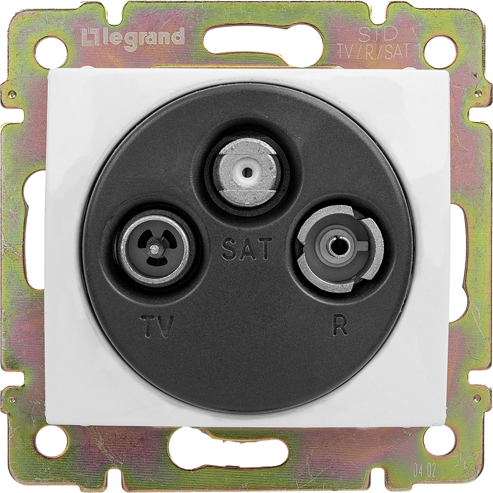 Розетка телевизионная Legrand 774435 TV-RD-SAT Valena звезда 1,5Дб 2400МГц (белая)