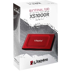 Внешний SSD Kingston XS1000, 2TB, USB 3.2 Gen 2 Type-C, R/W 1050/1000, красный