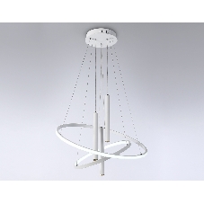 Подвесной светодиодный светильник Ambrella light FL5371/2+3 WH белый 93W 3000K/4200K/6400K+4200K D600/400*1200 (ПДУ ИК)
