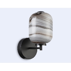Настенный светодиодный светильник Ambrella light LH11039 BK/MG черный/мраморно-серый 8W 3000K 150*220*300