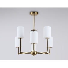 Люстра Ambrella light LH56215/6 BS/FR латунь/белый матовый E27/6 max 60W D600*600
