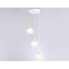 Подвесной светильник TR3540/3 WH/CL/FR белый/прозрачный/белый матовый E27*3 max 40W D281*800