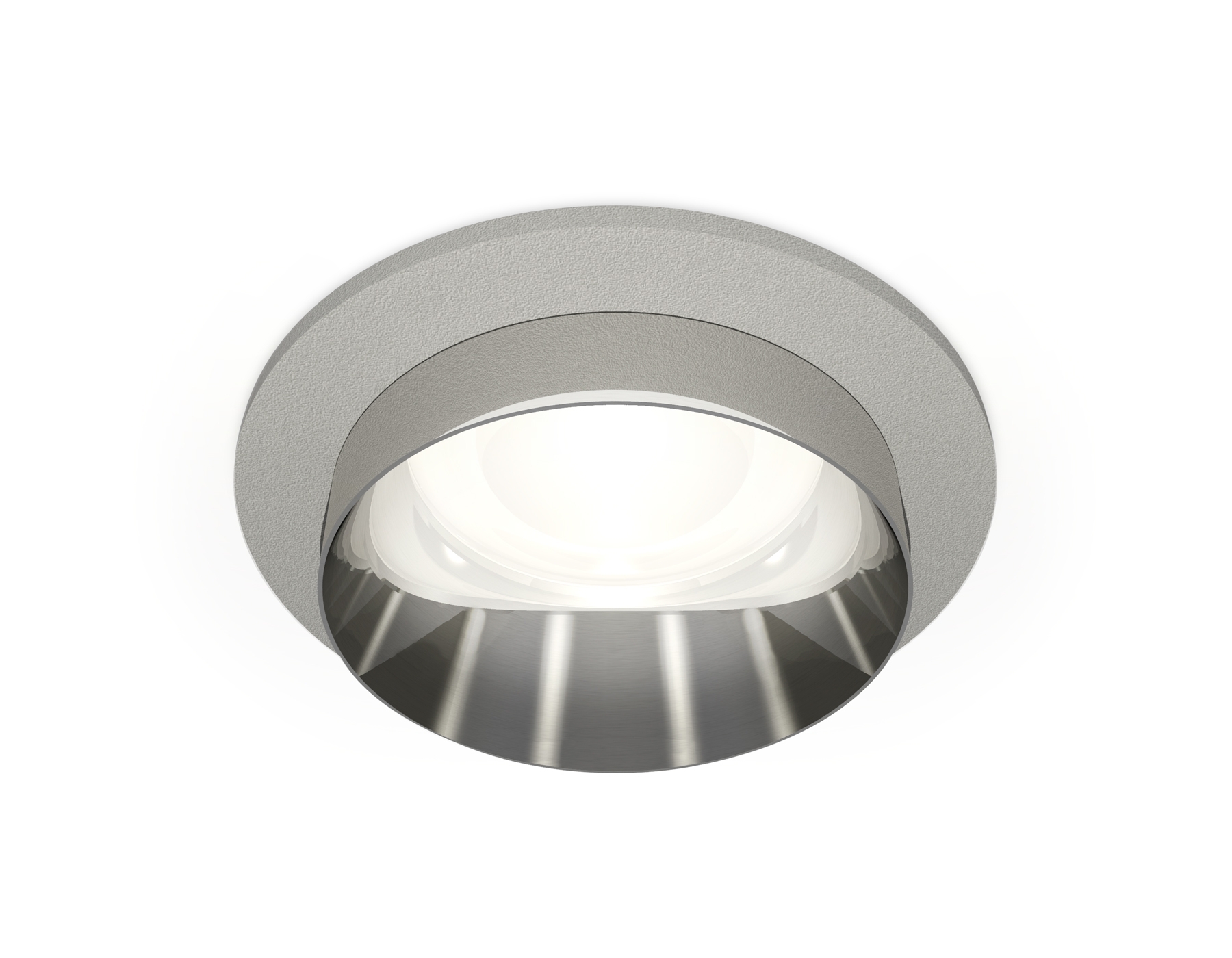 Комплект встраиваемого светильника Ambrella light XC6514022 SGR/PSL серый песок/серебро полированное MR16 GU5.3 (C6514, N6132)