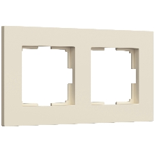 Рамка на 2 поста Slab (айвори софт)