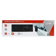 Комплект клавиатура+мышь Gembird KBS-8002 беспроводной, USB, 1000 DPI, чёрный