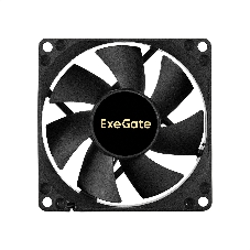 Вентилятор для корпуса ExeGate ExtraSilent ES08025SM черный, 80 мм, 2100 об/мин, 21 дБ, 3 pin