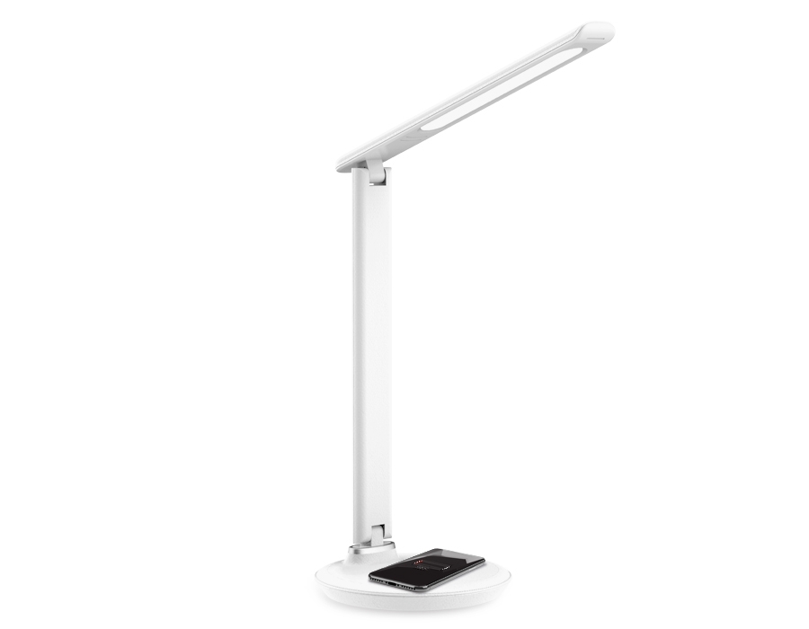 Светодиодная настольная лампа с беспроводной зарядкой Ambrella light DE520 WH белый LED 3000-6400K 8W
