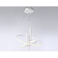 Подвесной светодиодный светильник Ambrella light FL5371/2+3 WH белый 93W 3000K/4200K/6400K+4200K D600/400*1200 (ПДУ ИК)