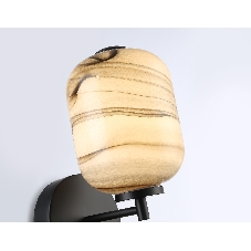 Настенный светодиодный светильник Ambrella light LH11039 BK/MG черный/мраморно-серый 8W 3000K 150*220*300