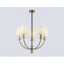 Люстра Ambrella light LH75351/5 SB/WH бронза/белый E14*5 max 40W D630*780
