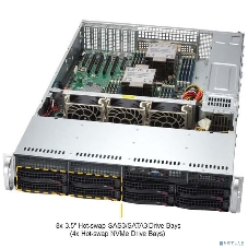 Серверная платформа SuperServer SYS-621P-TR (X13DEI, CSE-825BTS-R1K23LPP1) (2U, LGA-4677, Intel® C741, 16xDDR5 Up to 4TB ECC RDIMM, 8x3.5